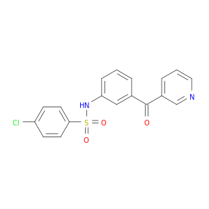 Benzenesulfonamide, 4-chloro-N-[3-(3-pyridinylcarbonyl)phenyl]-