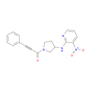 3-Pyrrolidinamine, N-(3-nitro-2-pyridinyl)-1-(1-oxo-3-phenyl-2-propynyl)-