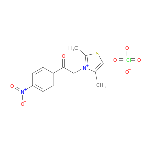 Thiazolium, 2,4-dimethyl-3-[2-(4-nitrophenyl)-2-oxoethyl]-, perchlorate