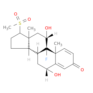 Androsta-1,4-dien-3-one, 9-fluoro-6,11-dihydroxy-17-(methylsulfonyl)-, (6beta,11beta)-