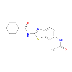 Cyclohexanecarboxamide, N-[6-(acetylamino)-2-benzothiazolyl]-