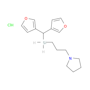 Pyrrolidine, 1-[3-(di-3-furanylmethylsilyl)propyl]-, hydrochloride