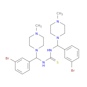 Thiourea, N,N'-bis[(3-bromophenyl)(4-methyl-1-piperazinyl)methyl]-
