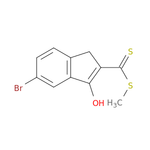 1H-Indene-2-carbodithioic acid, 5-bromo-3-hydroxy-, methyl ester