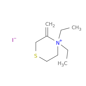 Thiomorpholinium, 4,4-diethyl-3-methylene-, iodide