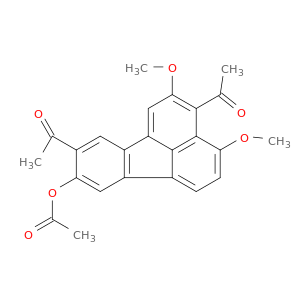 Ethanone, 1,1'-[8-(acetyloxy)-2,4-dimethoxy-3,9-fluoranthenediyl]bis-