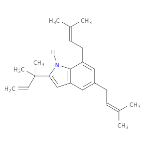 1H-Indole, 2-(1,1-dimethyl-2-propenyl)-5,7-bis(3-methyl-2-butenyl)-