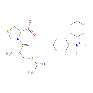 4-噻唑烷羧酸,3-[3-(乙酰硫基)-2-甲基-1-氧丙基]-,CPOMD。用N-环己基环己己醇(1：1)