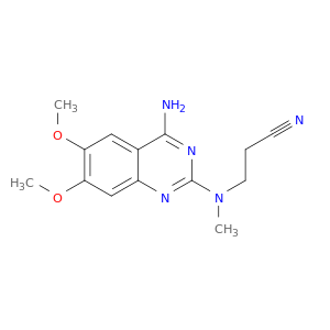 N-(4-AMINO-6,7-DIMETHOXYQUINAZOL-2-YL)-N-METHYL-2-CYANOETHYLAMINE