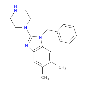 1H-Benzimidazole, 5,6-dimethyl-1-(phenylmethyl)-2-(1-piperazinyl)-