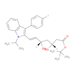 Rel-1,1-二甲基乙基(3r,5s,6e)-7-[3-(4-氟苯基)-1-(1-甲基乙基)-1H-吲哚-2-基]-3,5-二氢-6-Heptenoate.