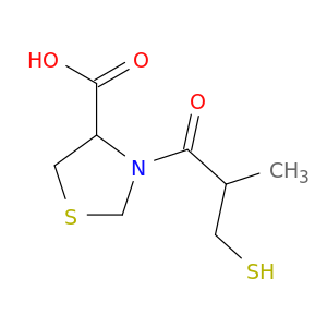 4-Thiazolidinecarboxylic acid, 3-(3-mercapto-2-methyl-1-oxopropyl)-
