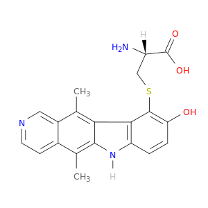 L-Cysteine, S-(9-hydroxy-5,11-dimethyl-6H-pyrido[4,3-b]carbazol-10-yl)-