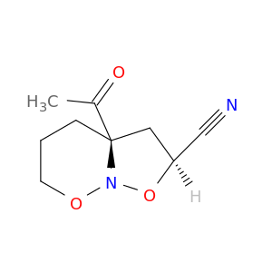 Isoxazolo[2,3-b][1,2]oxazine-2-carbonitrile, 3a-acetylhexahydro-, cis-