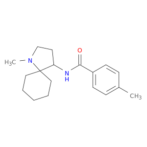 Benzamide, 4-methyl-N-(1-methyl-1-azaspiro[4.5]dec-4-yl)-