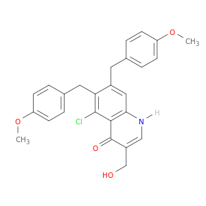 5-Chloro-3-(hydroxymethyl)-6,7-bis(4-methoxybenzyl)quinolin-4(1H)-one