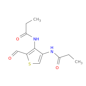 Propanamide, N,N'-(2-formyl-3,4-thiophenediyl)bis-