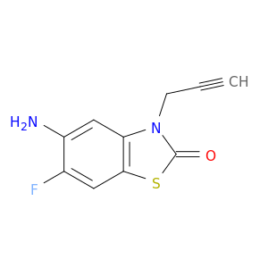 2(3H)-Benzothiazolone, 5-amino-6-fluoro-3-(2-propynyl)-
