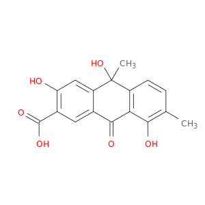 2-Anthracenecarboxylicacid, 9,10-dihydro-3,8,10-trihydroxy-7,10-dimethyl-9-oxo- (9CI)