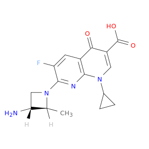(2S-trans)-7-(3-Amino-2-methyl-1-azetidinyl)-1-cyclopropyl-6-fluoro-1,4-dihydro-4-oxo-1,8-naphthyridine-3-carboxylic acid