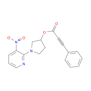 2-Propynoic acid, 3-phenyl-, 1-(3-nitro-2-pyridinyl)-3-pyrrolidinyl ester