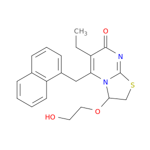 6-ethyl-3-(2-hydroxyethoxy)-5-(naphthalen-1-ylmethyl)-2,3-dihydro-7h-[1,3]thiazolo[3,2-a]pyrimidin-7-one