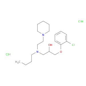 2-Propanol,1-[butyl[2-(1-piperidinyl)ethyl]amino]-3-(2-chlorophenoxy)-, hydrochloride(1:2)