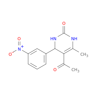 2(1H)-Pyrimidinone, 5-acetyl-3,4-dihydro-6-methyl-4-(3-nitrophenyl)-