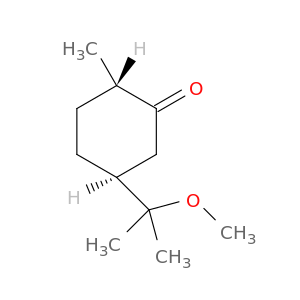 Cyclohexanone, 5-(1-methoxy-1-methylethyl)-2-methyl-, trans-