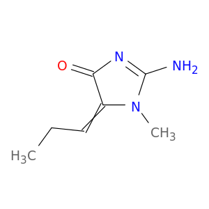 4H-Imidazol-4-one,2-amino-1,5-dihydro-1-methyl-5-propylidene-