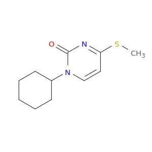 2(1H)-Pyrimidinone, 1-cyclohexyl-4-(methylthio)-