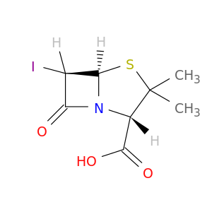 4-Thia-1-azabicyclo[3.2.0]heptane-2-carboxylicacid, 6-iodo-3,3-dimethyl-7-oxo-, (2S,5R,6R)-