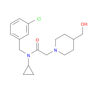 N-(3-氯-苄基)-N-环丙基-2-(4-羟甲基哌啶-1-基)-乙酰胺