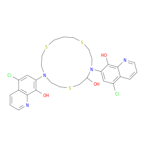 1,7,13-Trithia-4,10-diazacyclohexadecan-9-ol,4,10-bis(5-chloro-8-hydroxy-7-quinolinyl)- (9CI)