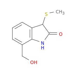 2H-Indol-2-one, 1,3-dihydro-7-(hydroxymethyl)-3-(methylthio)-