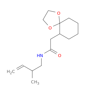 1,4-Dioxaspiro[4.5]decane-6-acetamide, N-(2-methyl-3-butenyl)-