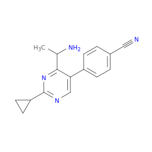 Benzonitrile, 4-[4-(1-aminoethyl)-2-cyclopropyl-5-pyrimidinyl]-
