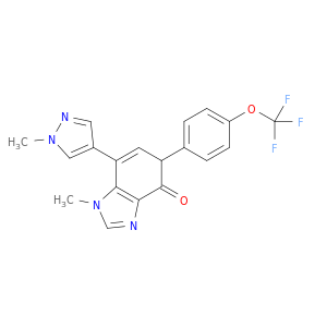 1-Methyl-7-(1-methyl-1H-pyrazol-4-yl)-5-(4-(trifluoromethoxy)phenyl)-1H-benzo[d]imidazol-4(5H)-one