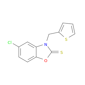 2(3H)-Benzoxazolethione, 5-chloro-3-(2-thienylmethyl)-