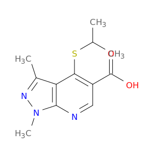 4-(ISOPROPYLTHIO)-1,3-DIMETHYL-1H-PYRAZOLO[3,4-B]PYRIDINE-5-CARBOXYLIC ACID