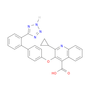4-Quinolinecarboxylicacid, 2-cyclopropyl-3-[[2'-(2H-tetrazol-5-yl)[1,1'-biphenyl]-4-yl]oxy]-