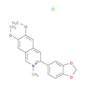 Isoquinolinium,3-(1,3-benzodioxol-5-yl)-6,7-dimethoxy-2-methyl-, chloride (1:1)