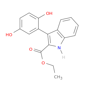 1H-Indole-2-carboxylic acid, 3-(2,5-dihydroxyphenyl)-, ethyl ester