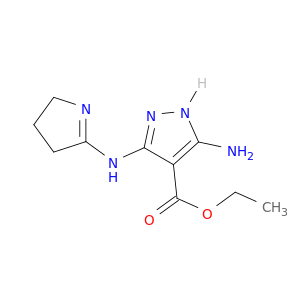 1H-Pyrazole-4-carboxylicacid, 3-amino-5-[(3,4-dihydro-2H-pyrrol-5-yl)amino]-, ethyl ester