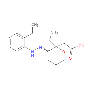 2H-Pyran-2-acetic acid, 2-ethyl-3-[(2-ethylphenyl)hydrazono]tetrahydro-