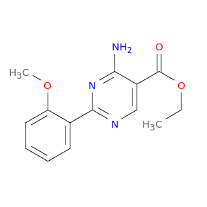 5-Pyrimidinecarboxylic acid, 4-amino-2-(2-methoxyphenyl)-, ethyl ester