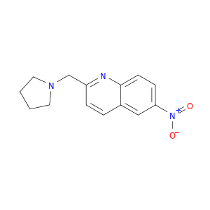 Quinoline, 6-nitro-2-(1-pyrrolidinylmethyl)-