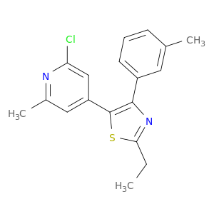 5-(2-CHLORO-6-METHYL-4-PYRIDYL)-2-ETHYL-4-(3-METHYLPHENYL)-1,3-THIAZOLE