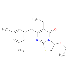 5H-Thiazolo[3,2-a]pyrimidin-5-one,7-[(3,5-dimethylphenyl)methyl]-3-ethoxy-6-ethyl-2,3-dihydro-