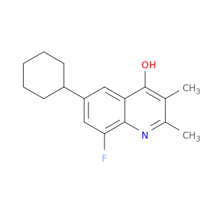 4-Quinolinol, 6-cyclohexyl-8-fluoro-2,3-dimethyl-